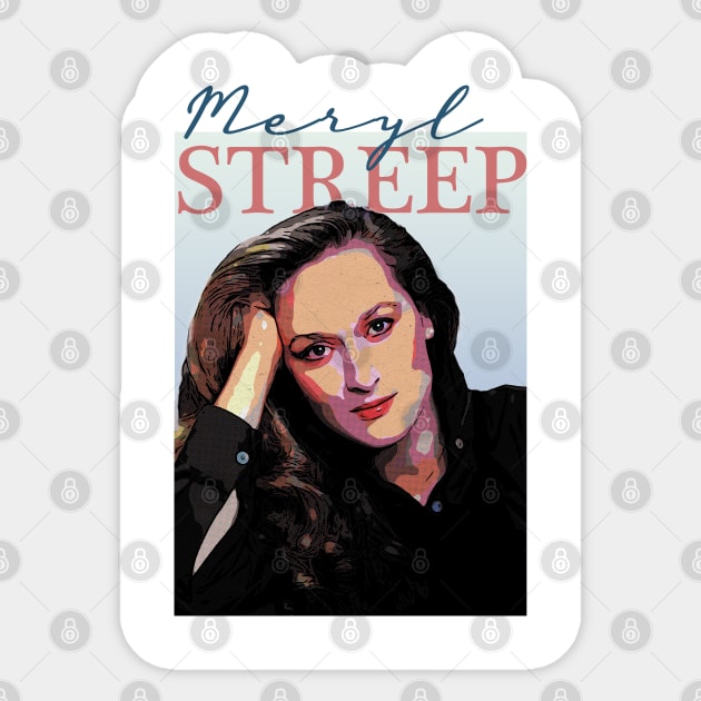 Young Meryl Streep Sticker by Pico Originals